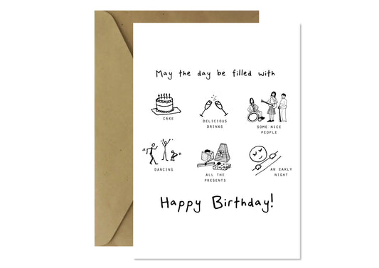 Happy Birthday Multi (A4 Greeting Card)