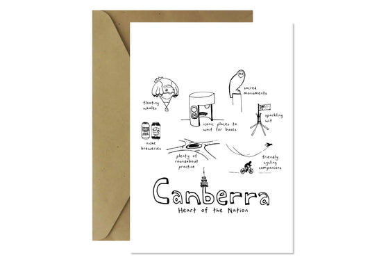 Canberra Heart of the Nation Multi (A4 Greeting Card)