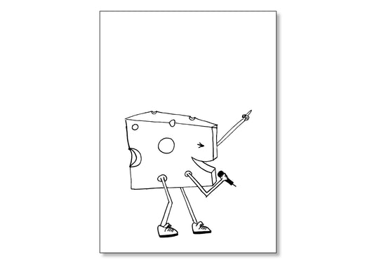 Singing Cheese (A4 Poster)