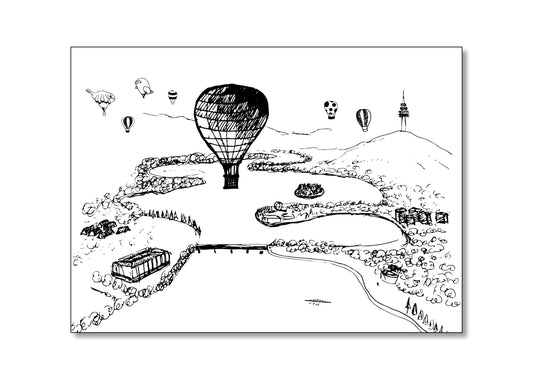 Canberra by Sky (A4 Poster)