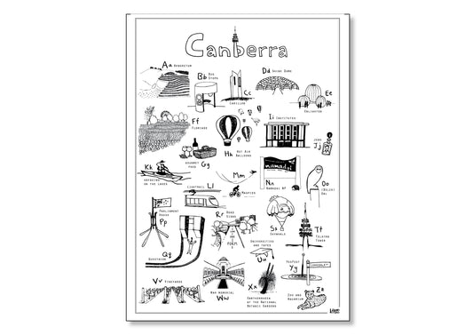 Canberra Alphabet (A2 Poster)