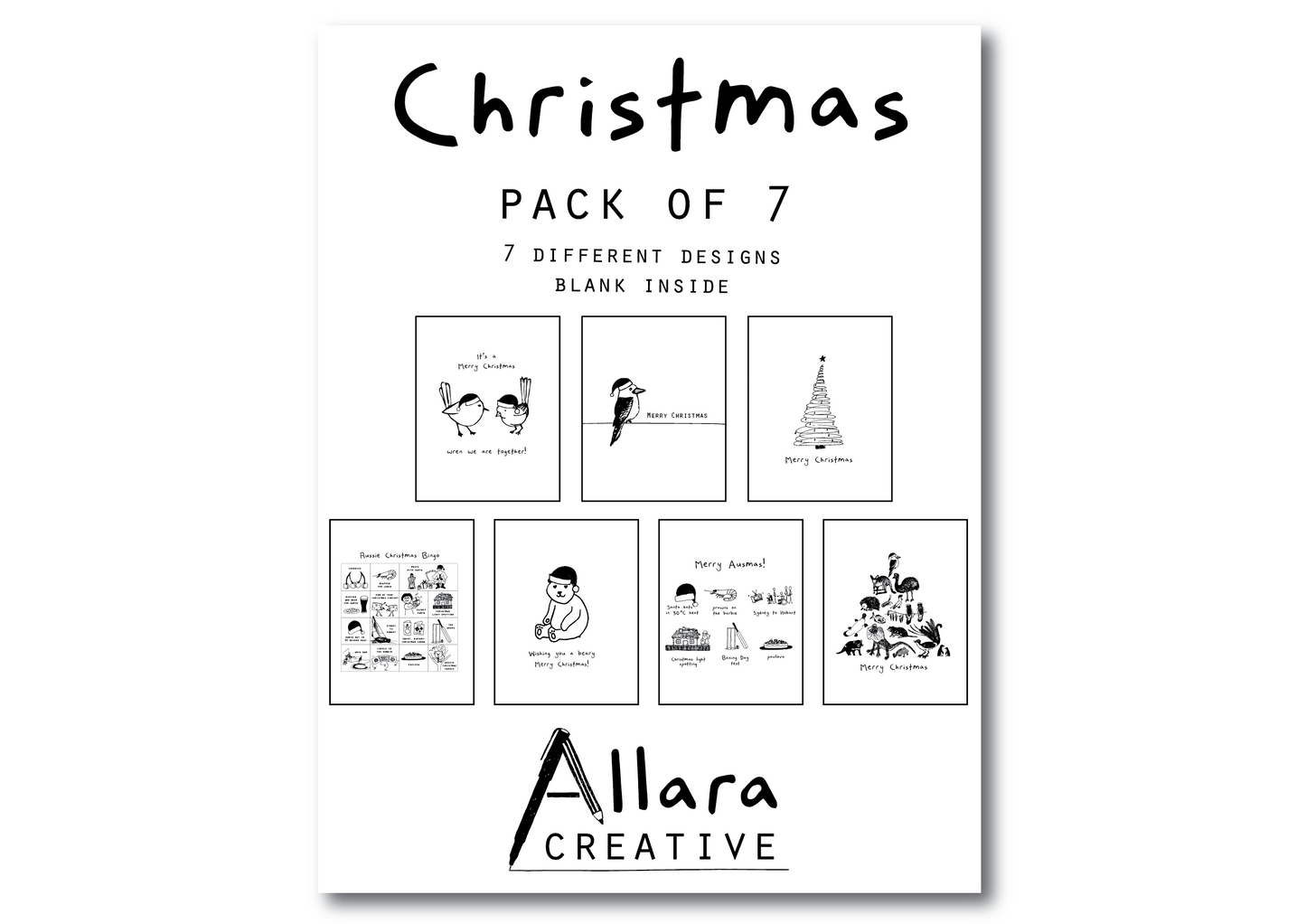 Christmas Cards - Pack of 7