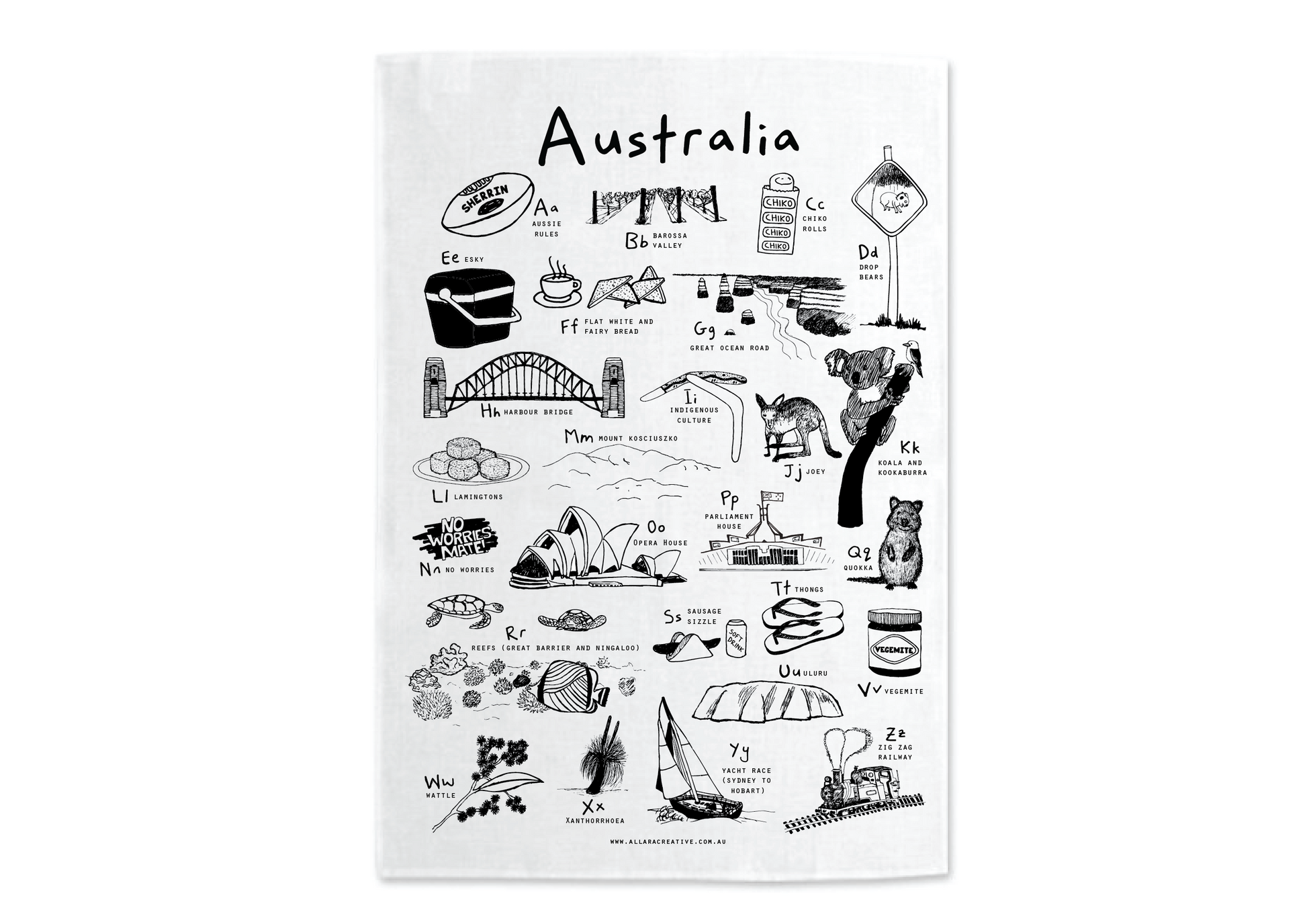 Tea Towel - Australia A-Z