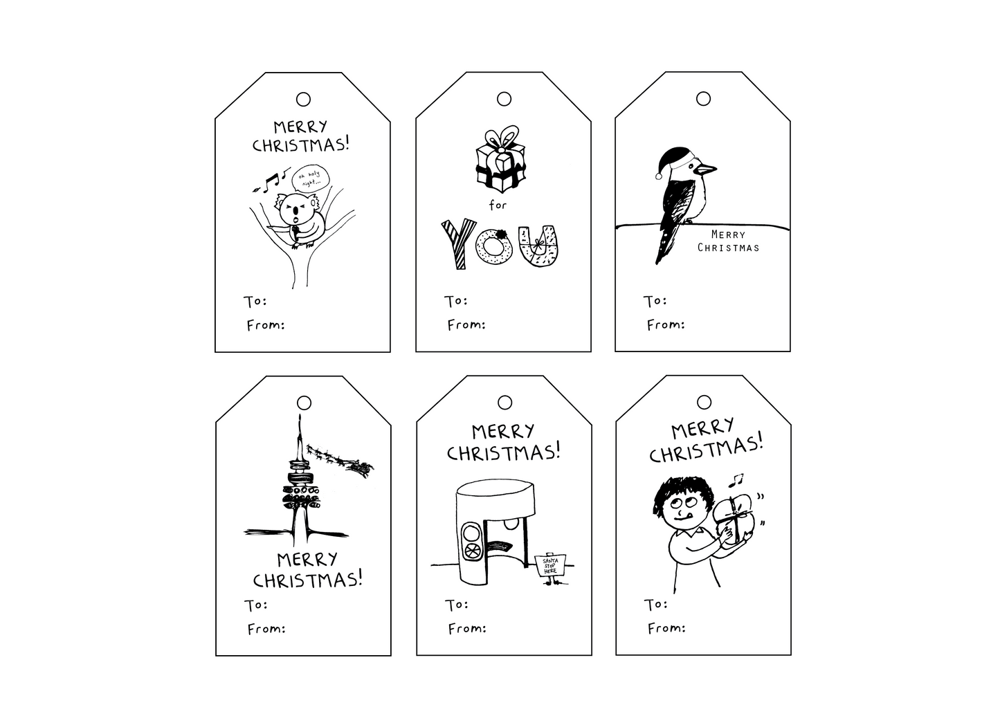 Christmas Gift Tags - Pack of 6