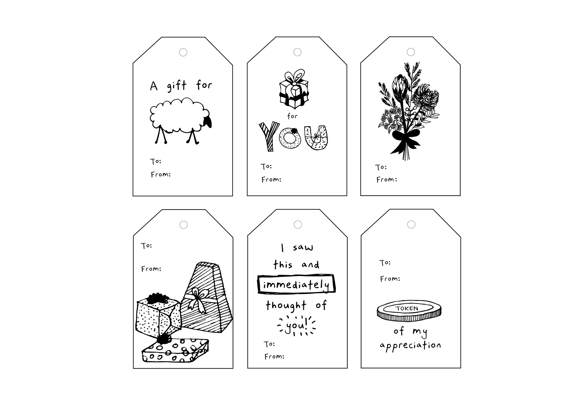 General Gift Tags - Pack of 6