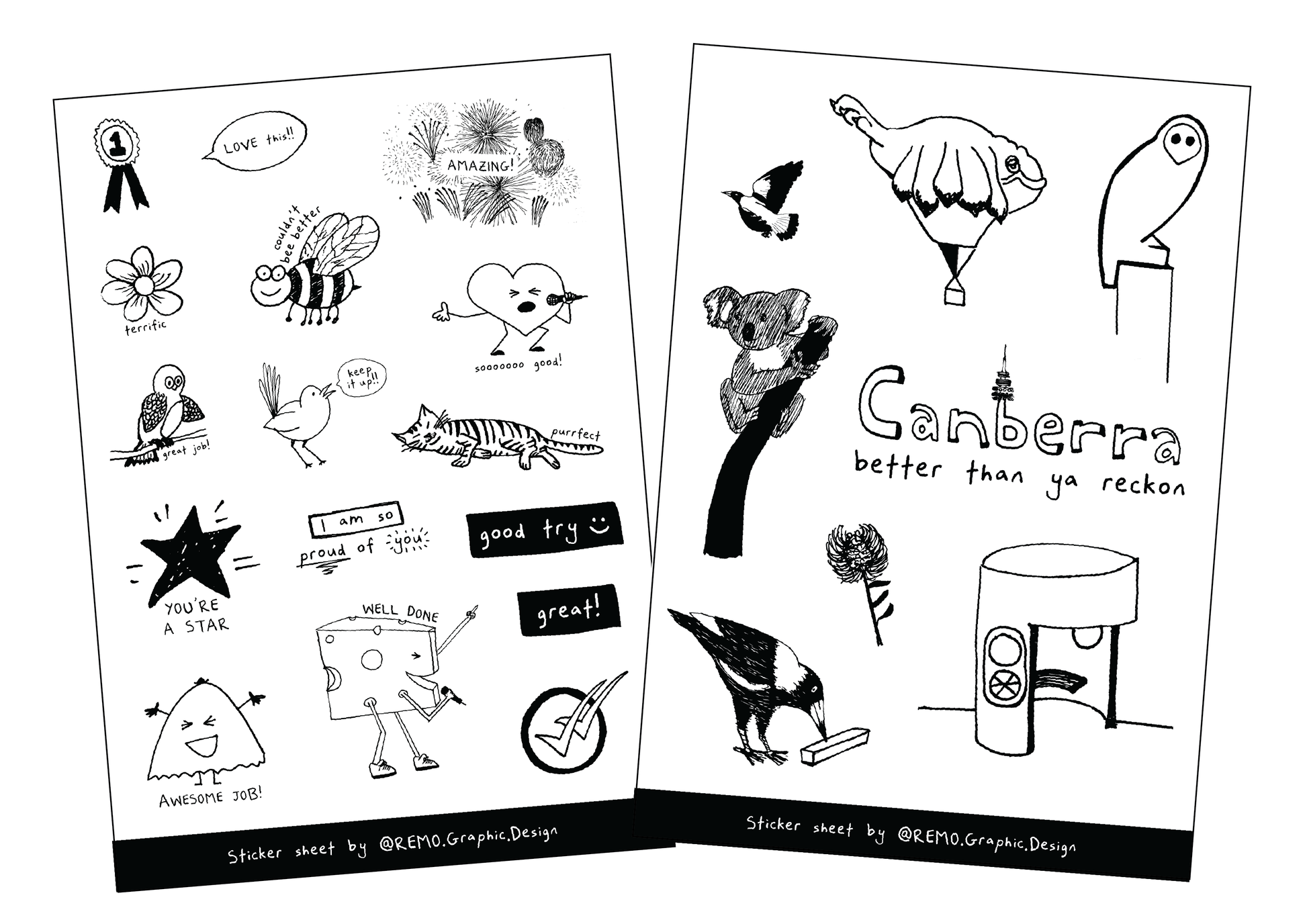 Sticker Sheets - Pack of 2